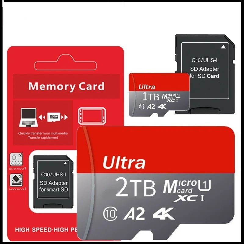 2TB TF SD-Karte Speicherkarte Hochgeschwindigkeits-TF/SD 128GB 256GB 512GB 1TB Mini-Speicherkarte Klasse 10 Für Kamera/Telefon/Computer 2026 NEU