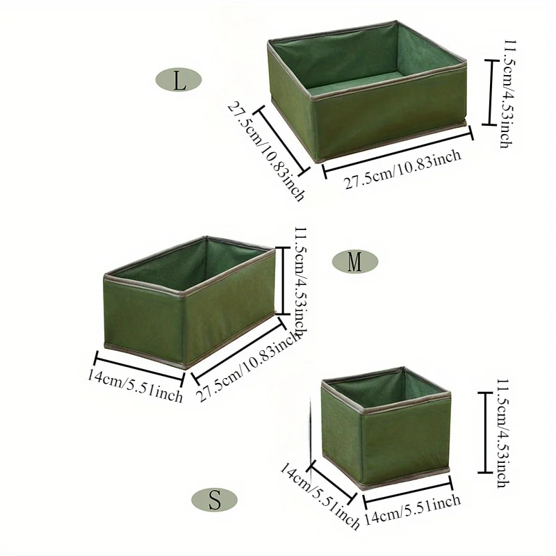 صندوق تخزين قماش غير منسوج قابل للغسل، صندوق صغير بأدراج مكشوفة، صندوق تخزين صغير الحجم قابل للطي، مناسب لخزانة الملابس المنزلية