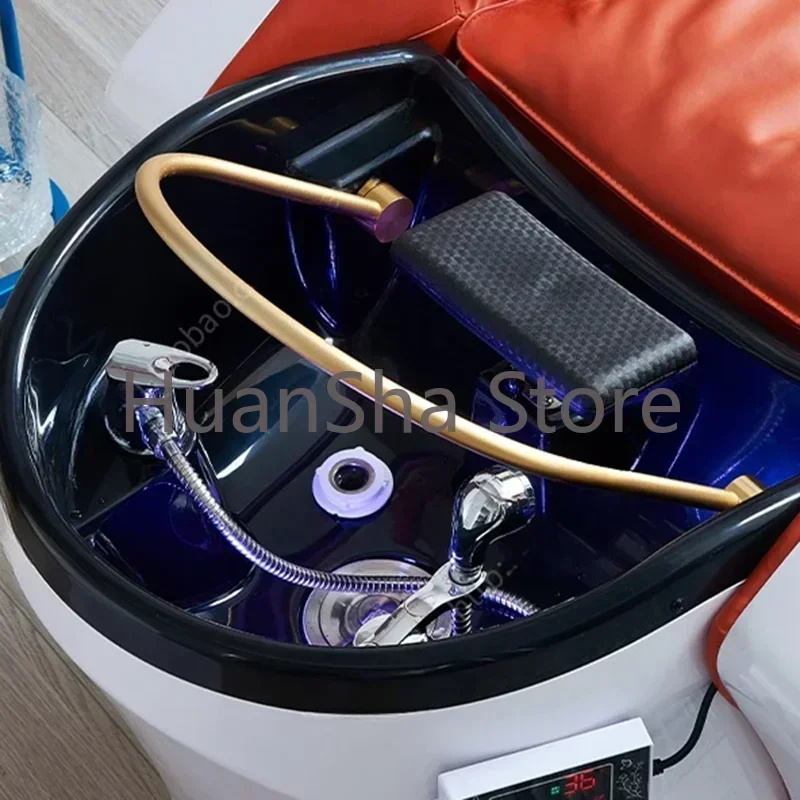 Head Spa Makeup Professional Shampoo Bed Shaving Japanese Water Therapy Hair Washbasin Muebles Para Spa Commercial Furniture