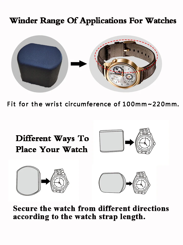 ZAPANAS Portable Automatic Watch Winder PU Leather Box  For Travel Watch Winder Storage Box  Mabuchi Motor