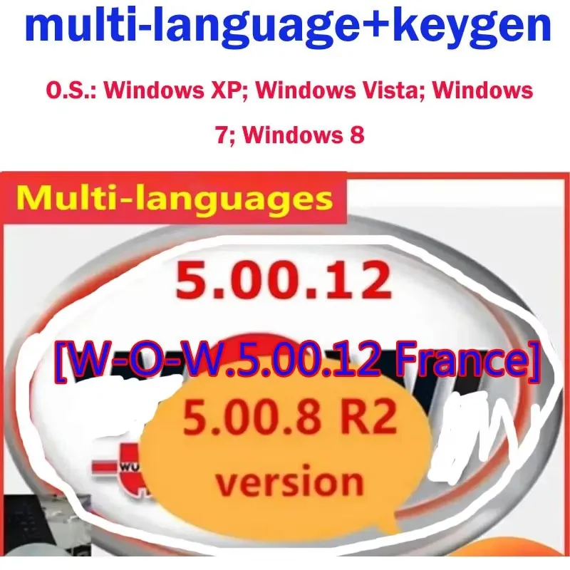 Software W-O-W Sno-oper V 5.00.8 R2 2 con herramientas de diagnóstico Keygen 5.00.12 Bluetooth OBD2 escáner compatible con CD de