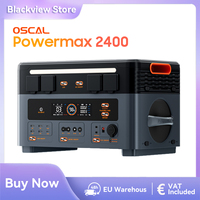 OSCAL PowerMax 2400 Portable Power Station 2400W Solar Generator, 1872Wh LiFePO4 Battery,With HD Stereo Speakers for Outdoor Cam