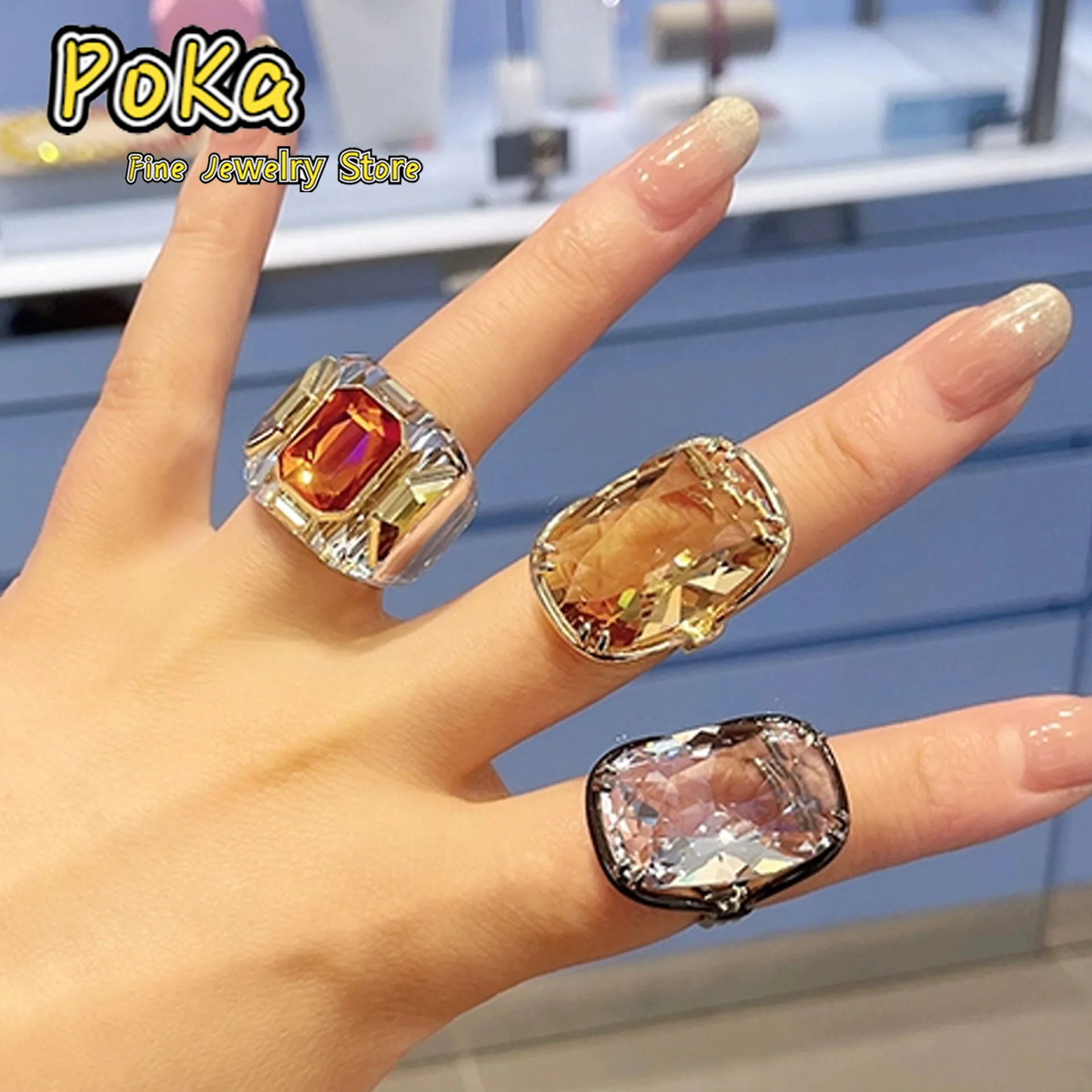 

Rings High Quality New Sales Trend Jewelry Original Luxury Brand Shiny Cut Christmas Birthday Party Engagement Gift for Women