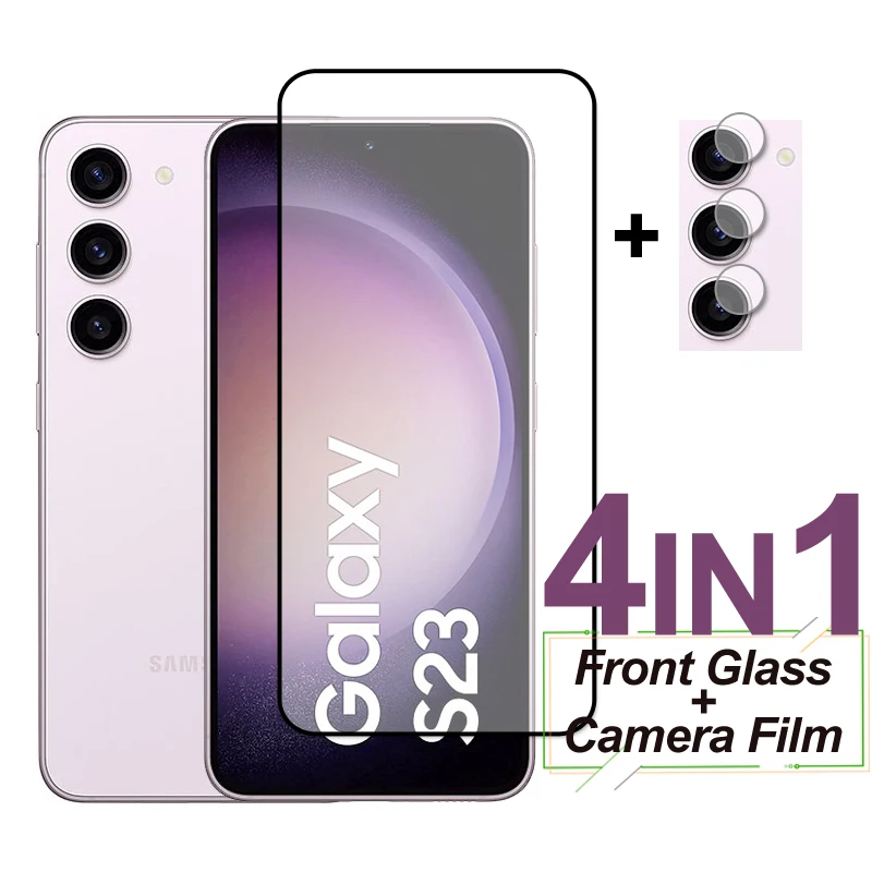 

Glass For Samsung Galaxy S23 Screen Protector Tempered Glass Protective Phone Camera Lens Film For Samsung S23 Plus S22 S21