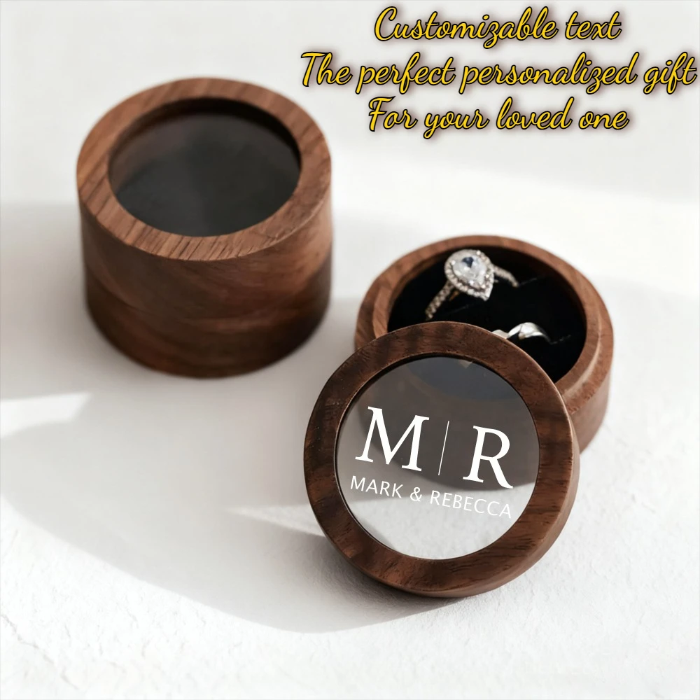 

2026 Custom Luxury Ring Box Jewelry Diamond Ring Box, Jewelry Storage Bag for Engagement Wedding Birthday Valentine's Day Gift