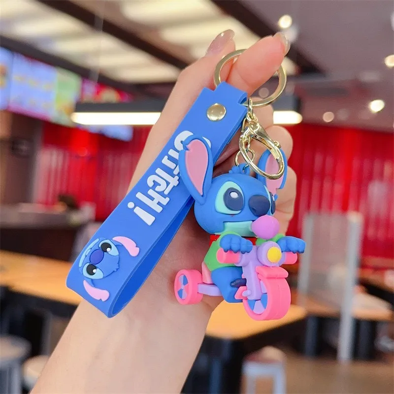 1/6pcs Lilo & Stitch Speelgoed Sleutelhanger Anime Stitch Cartoon Sleutelhanger Zoete Engel Keychians Vrouwen Auto Sleutelhanger meisje Verjaardagscadeau