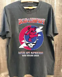 Dead And Company Las Vegas Logo Tour 2024 Black T-shirt S-5XL