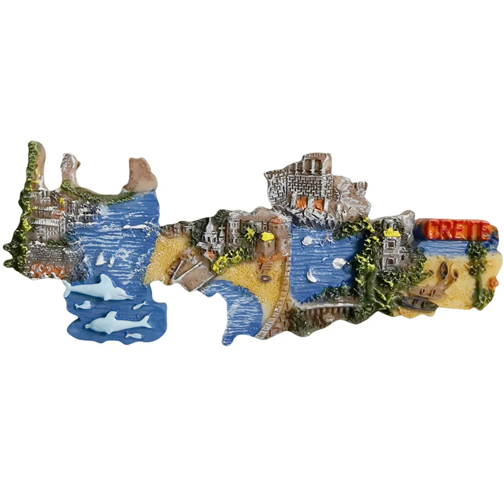 كريتي اليونان مغناطيس الثلاجة السفر تذكار الثلاجة الزخرفية المغناطيس رسمت باليد مجموعة الحرفية