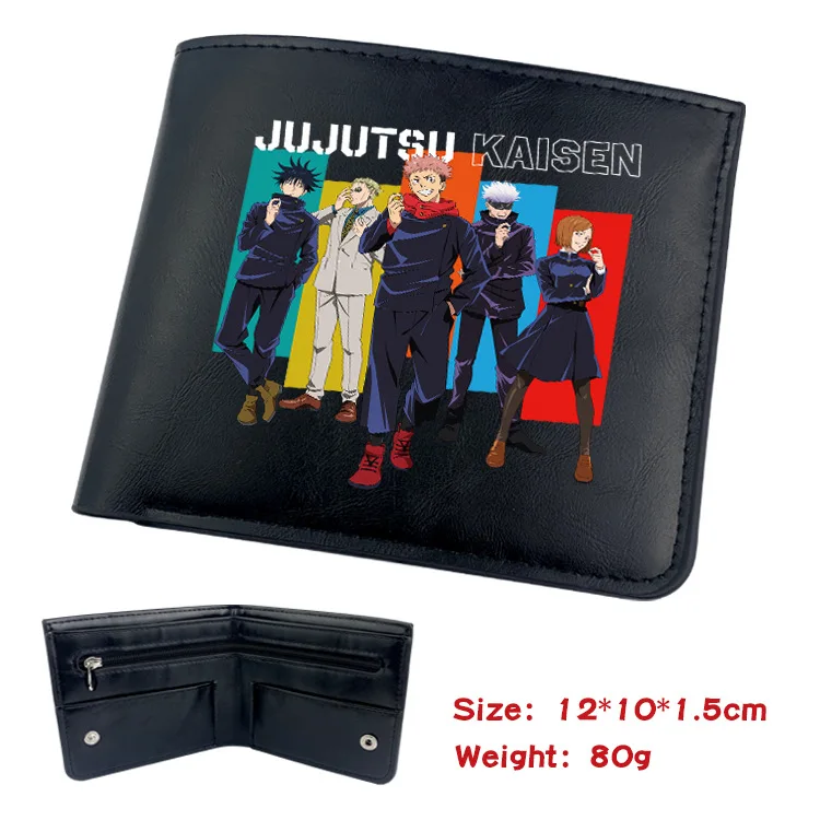 Jujutsu Kaisen Animation Derivative Portable Folding Wallet Short Coin Purse with Card Holder