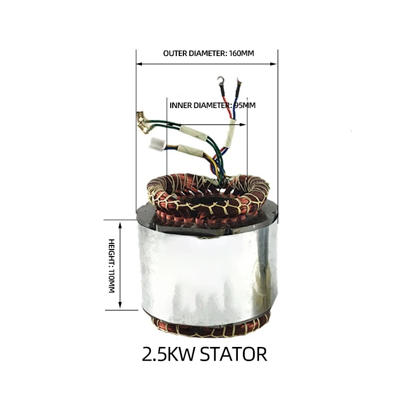 Imagem -03 - Conjunto do Rotor do Estator do Gerador de Gasolina Diesel Acessórios de Bobina Monofásico Fases Bobina kw 3kw 5kw