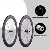 CSC Carbon Fiber bike Wheelset 700C 25mm width 38mm/ 50mm /60mm tubeless Clincher Carbon wheels Rim Brake R13 Hub