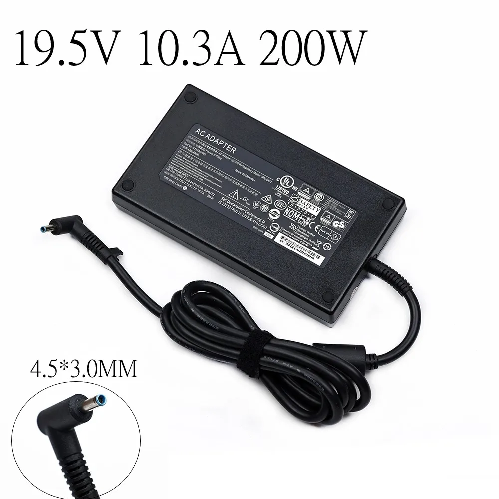 

19.5V 10.3A 200W AC Adapter for HP ZBook 17 G5 OMEN 15 15t Laptop OMEN 17 17t Laptop TPN-CA03 TPN-DA10 ADP-200HB B W2F75AA