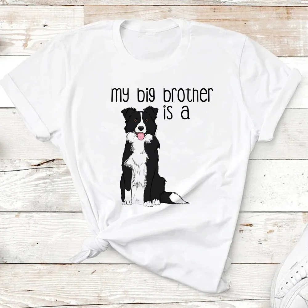 Border Collie t shirt women Japanese funny harajuku t-shirts girl graphic Japanese clothing