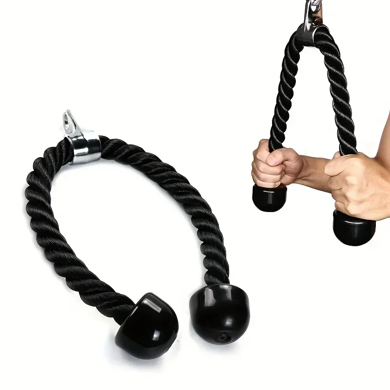 

Tricep Rope for Push Pull & Down Exercises - Arm Muscle Resistance Bands for Body Building & Strength Training (Double Head)