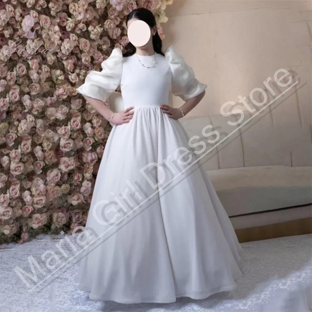 Robe de première Communion élégante pour filles, longueur au sol, longue robe de fête à fleurs pour filles, activité de demoiselle d'honneur, photographie de spectacle