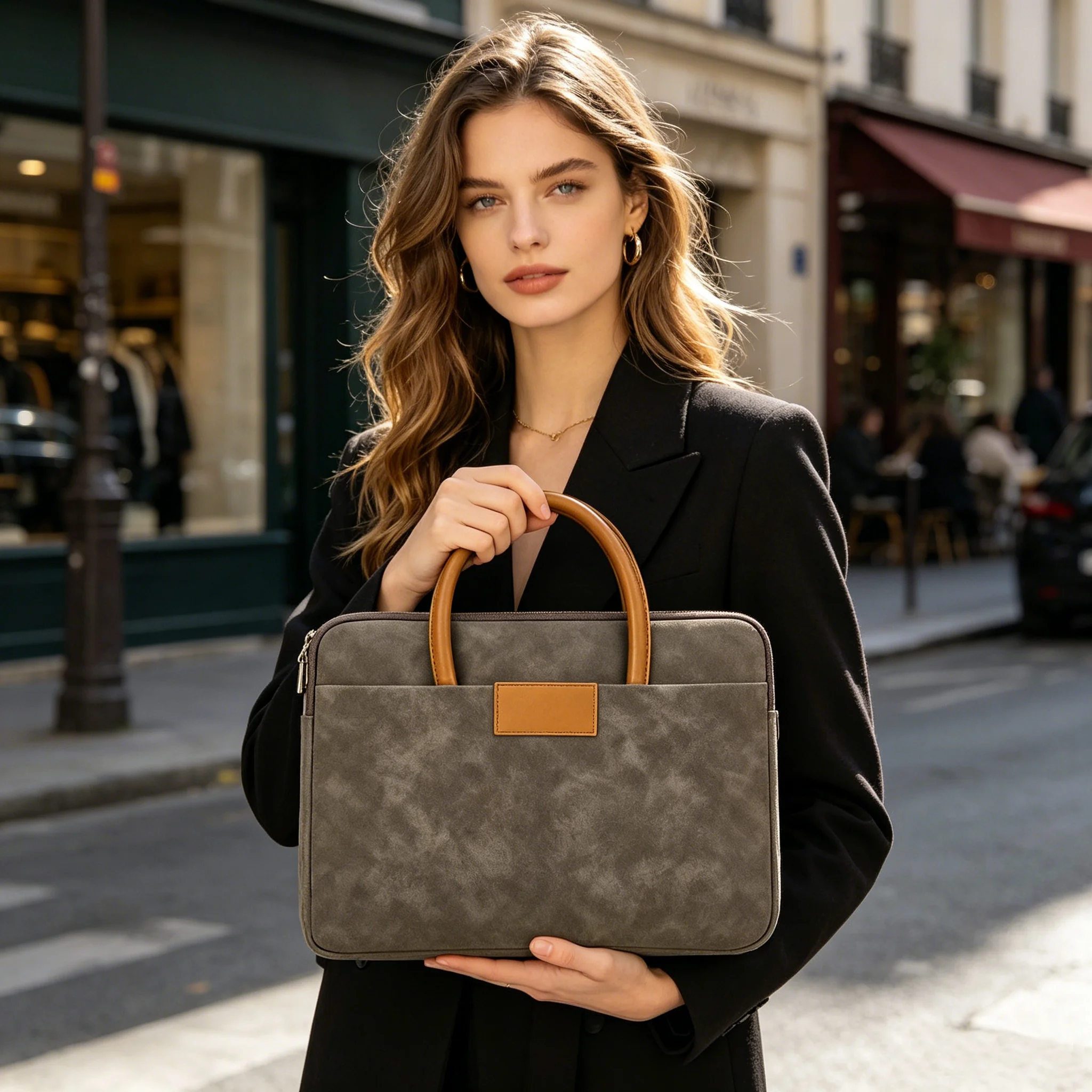 Computer Bag for Men and Women, Laptop Handbag, Laptop Storage Bag, 13 Inches 14 Inches 15.6 Inches 16 Inches Computer Bag, PU l