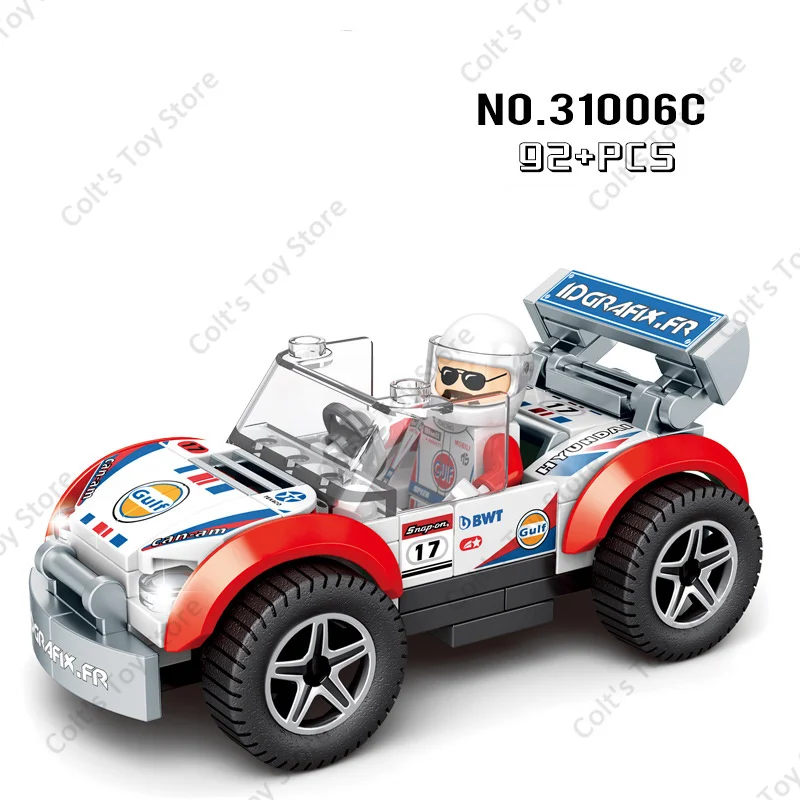 New Speed Championship F1 Super Sports Racing Building Blocks MOC Small Vehicle Car Classic Model Bricks Toys For Kids Gifts