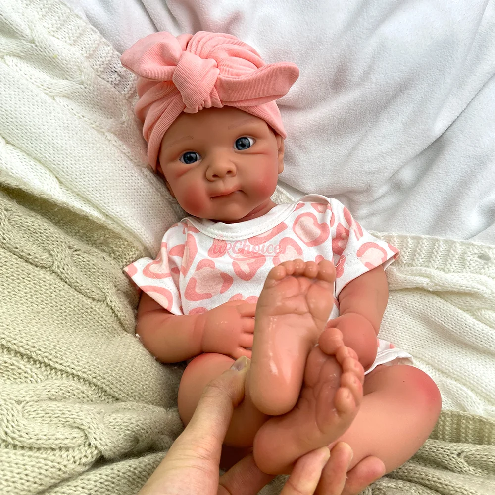 

50 см реалистичная утяжеленная силиконовая кукла для новорожденных девочек ручной работы с открытым ртом, реквизит для фотосъемки, записываемая кукла для рождественского подарка