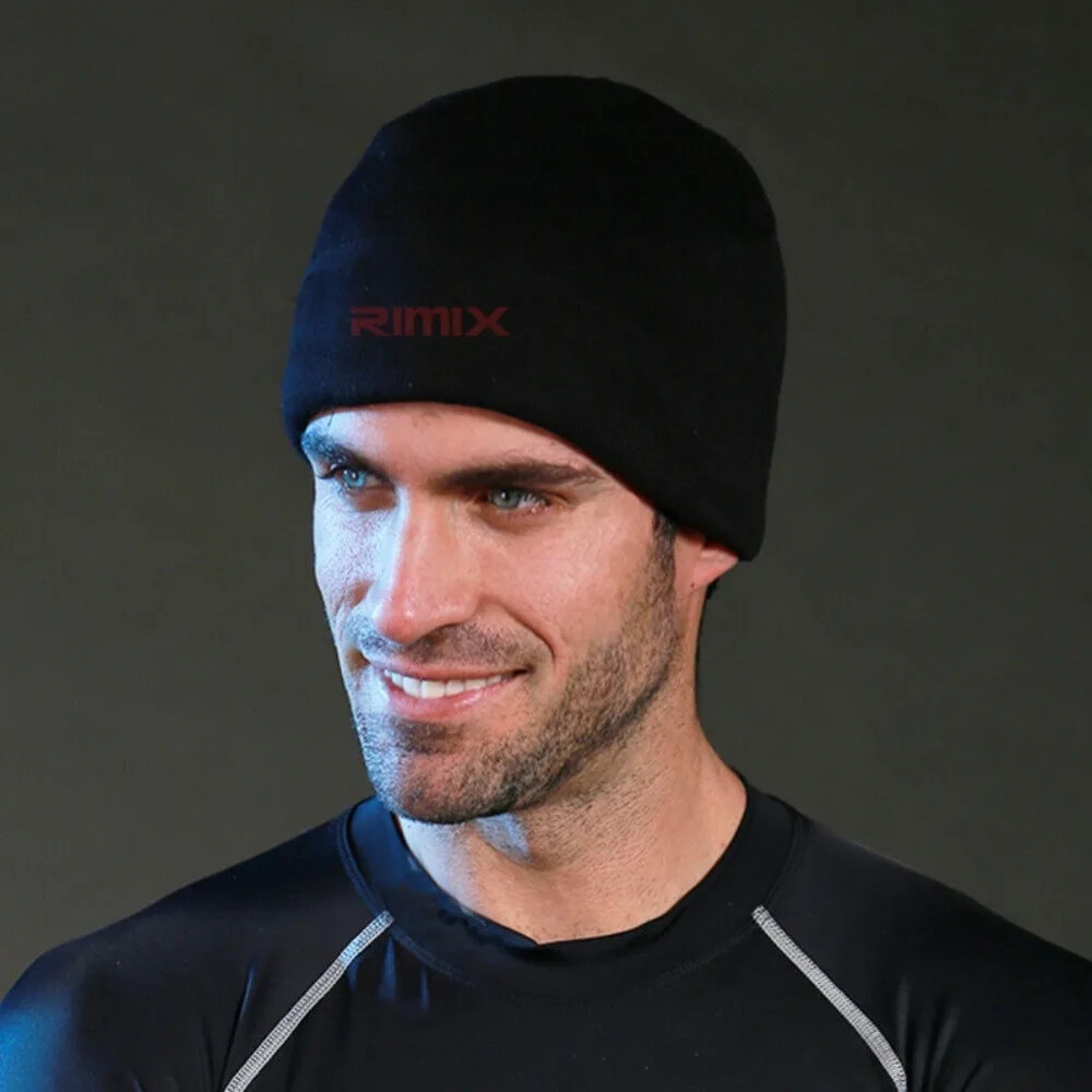 Inverno quente crânio boné capacete forro para homens mulheres de malha lã térmica à prova vento ciclismo correndo esqui gorros chapéu