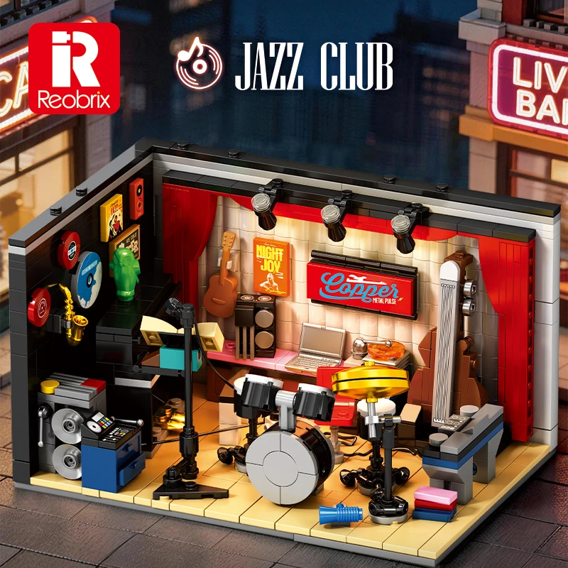 jazz-club-miniature-street-scene-model-building-blocks-children's-toy-gift-assembly-educational-high-difficulty-level-abs-mat