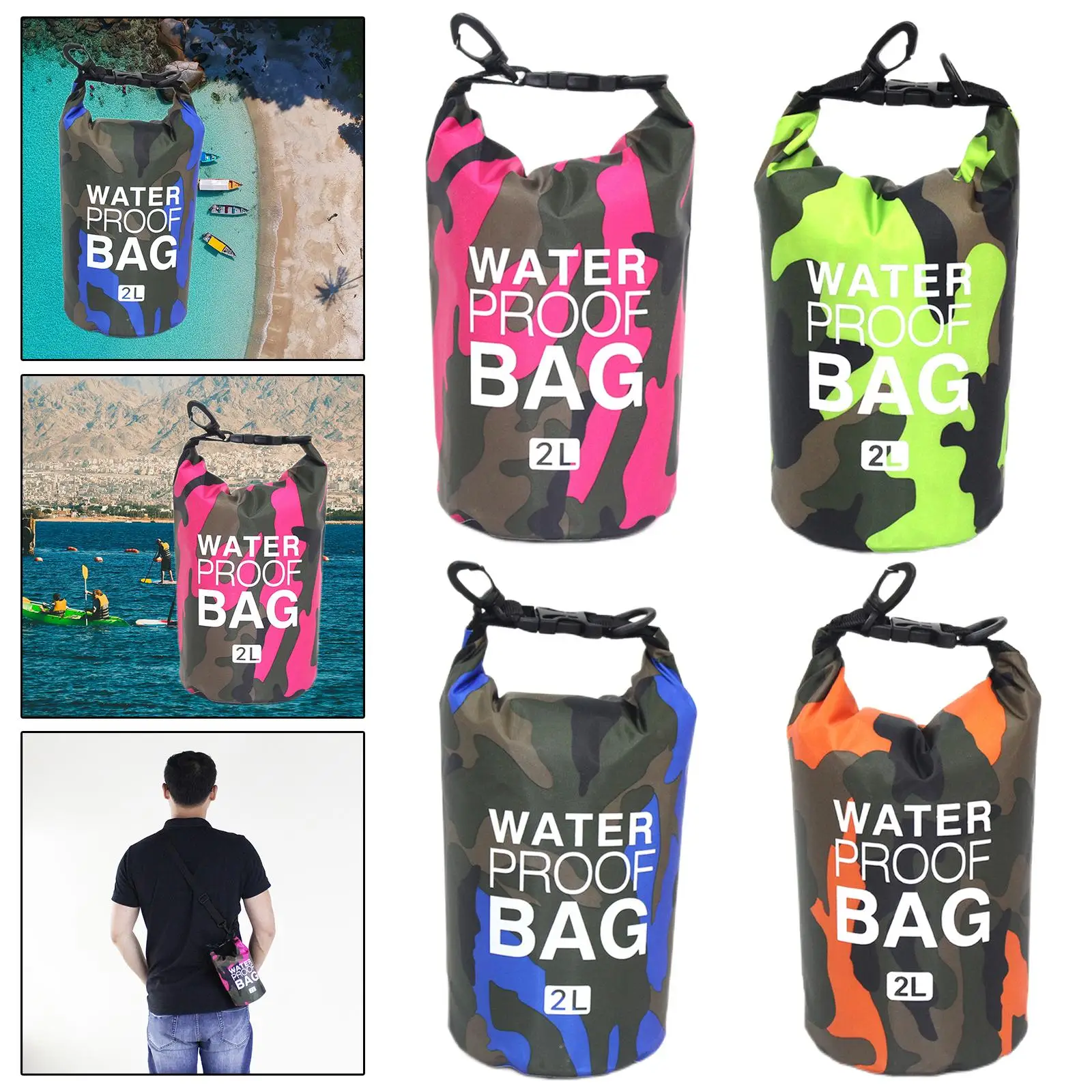Waterproof Dry Bag Sack Crossbody Shoulder Bag Carry Bag Floating Dry Bag Keeps Gear Dry Heavy Duty Storage for Kayaking Fishing