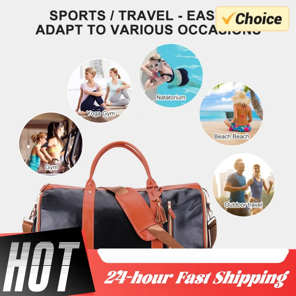 Hanging Suit Bag Multifunctional Yoga Sports Handbag Large Capacity Foldable Wear- Accessories for Travel Swimming