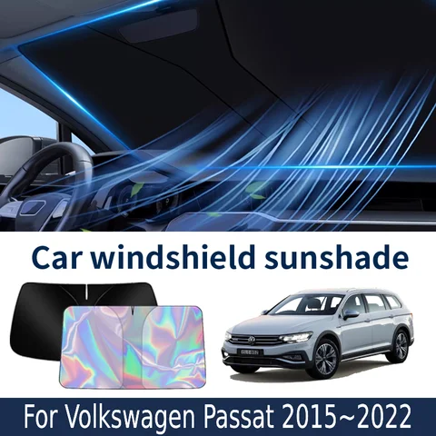 Front Windshield Sunshade For VW Volkswagen Passat B8 2015~2022 2021 Car Sun Visor Heat Insulation Summer Cooling Accessories