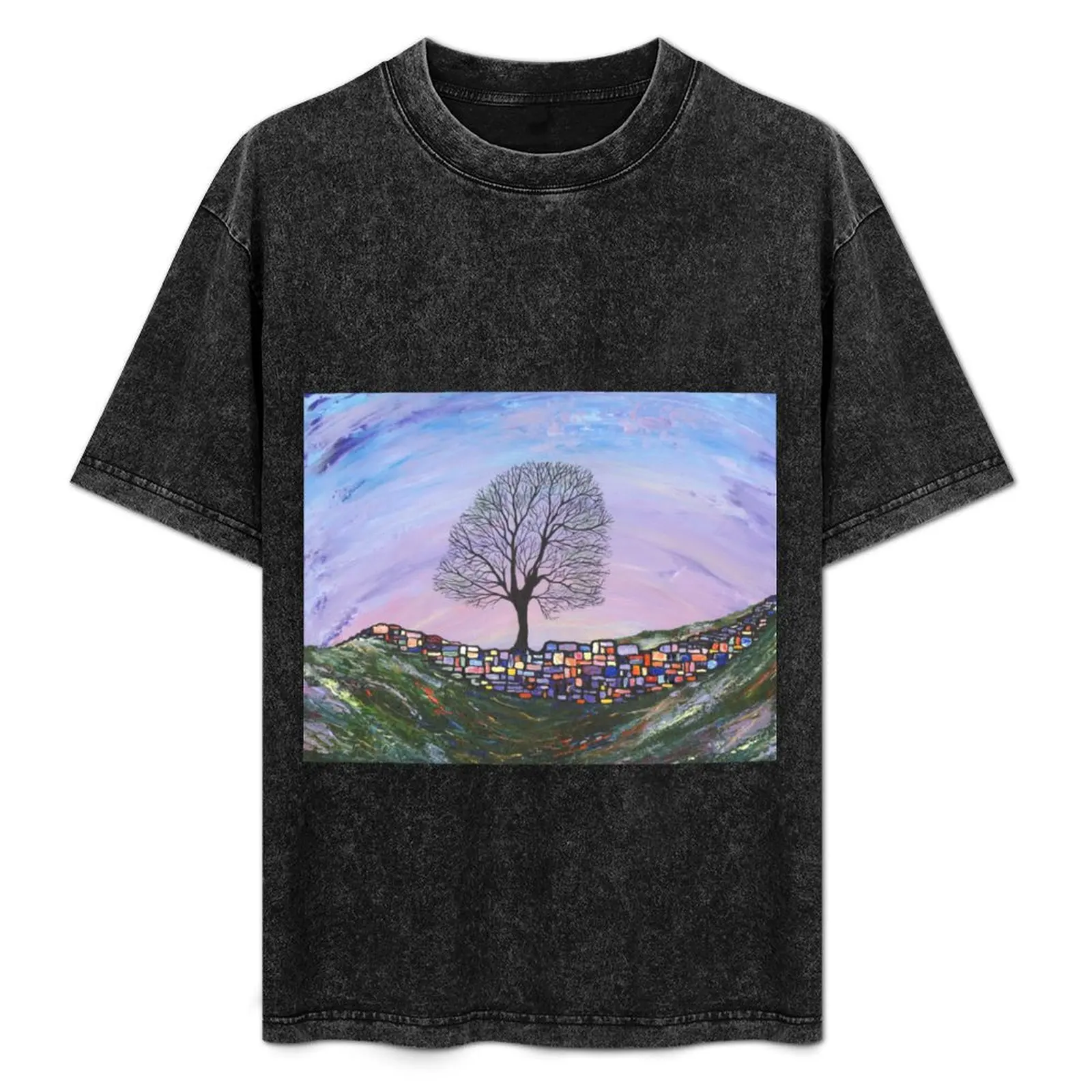 Sycamore Gap- Hadrians Wall Camiseta deportiva informal de algodón de manga corta