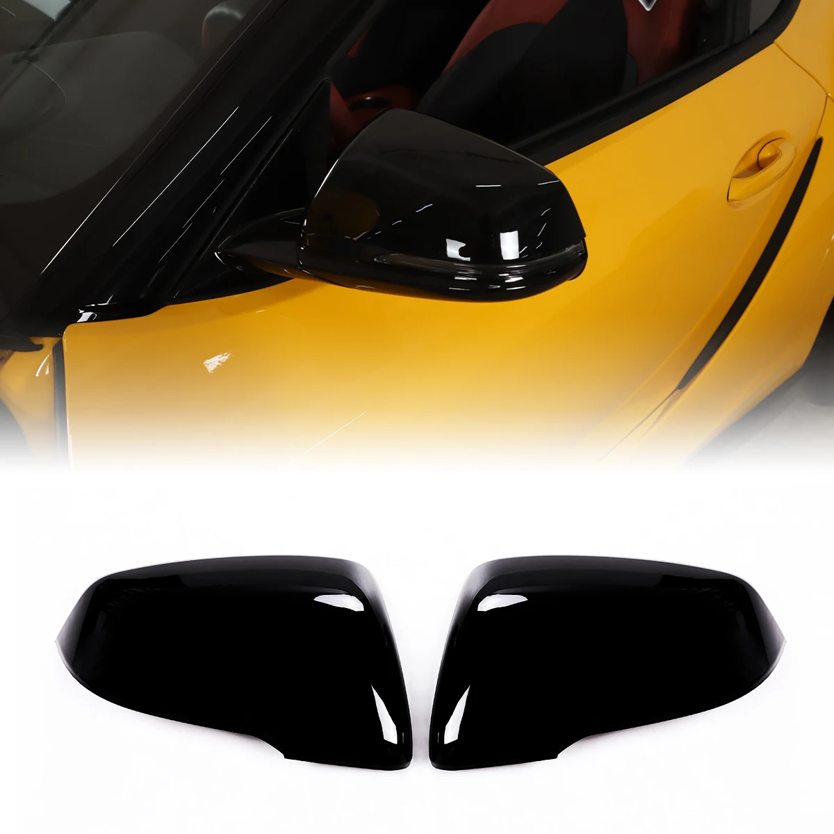 

Glossy/Carbon Mirror Cover For Toyota GR Supra 2019-2025 A90 MK5 All Rearview Mirror Housing Wing Side Mirror Cover Exterior