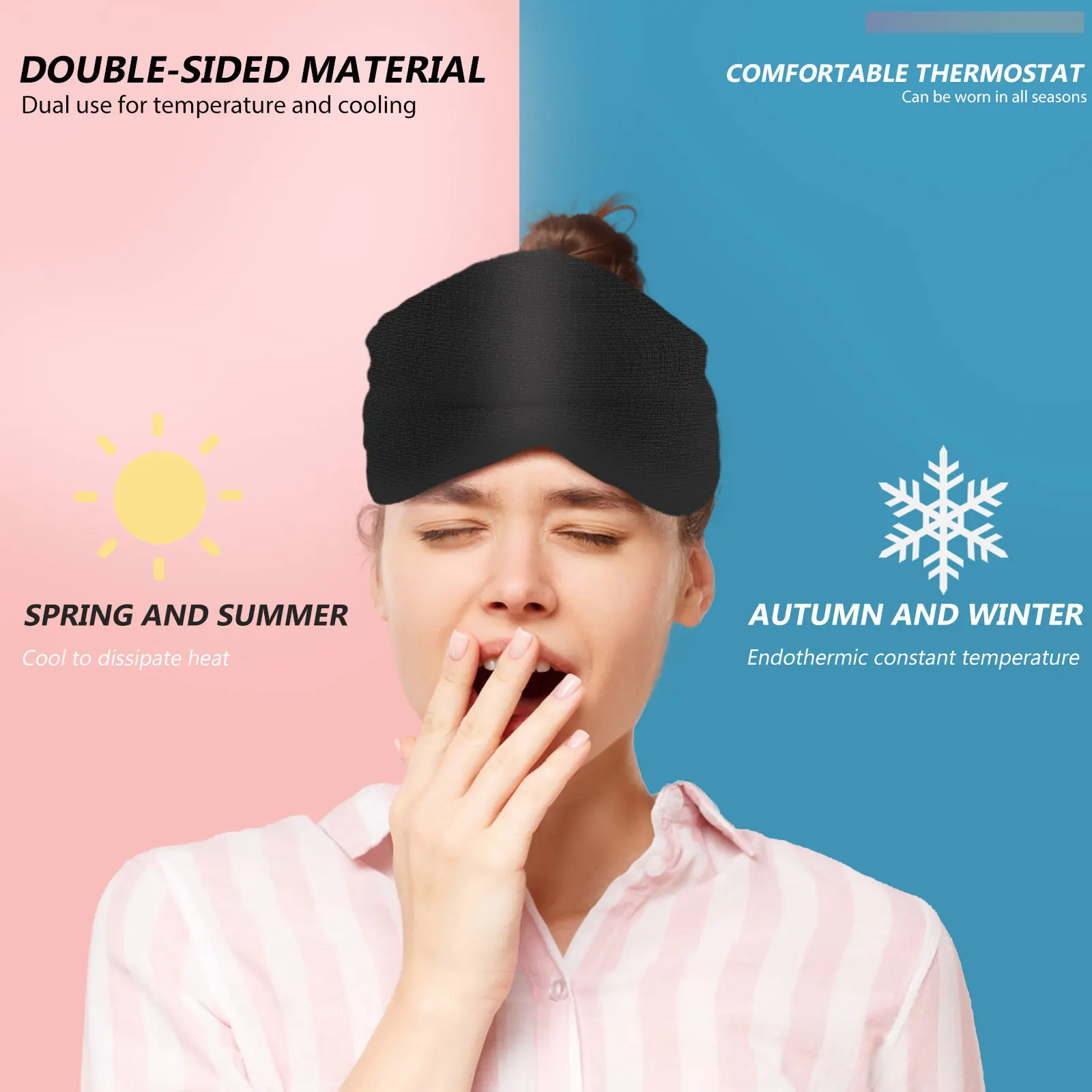 1Pcs Sleep Eye Mask Premium Modal Cotton Eye Shade Soft Breathable Gentle on Skin for Home Office Travel Nap Rest