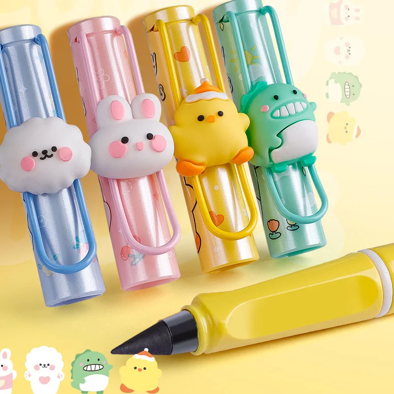 2Pcs New Technology Unlimited Writing Pencil No Ink Drawing Erasable Pencil Art Sketch Stationery Office Kawaii Durable School