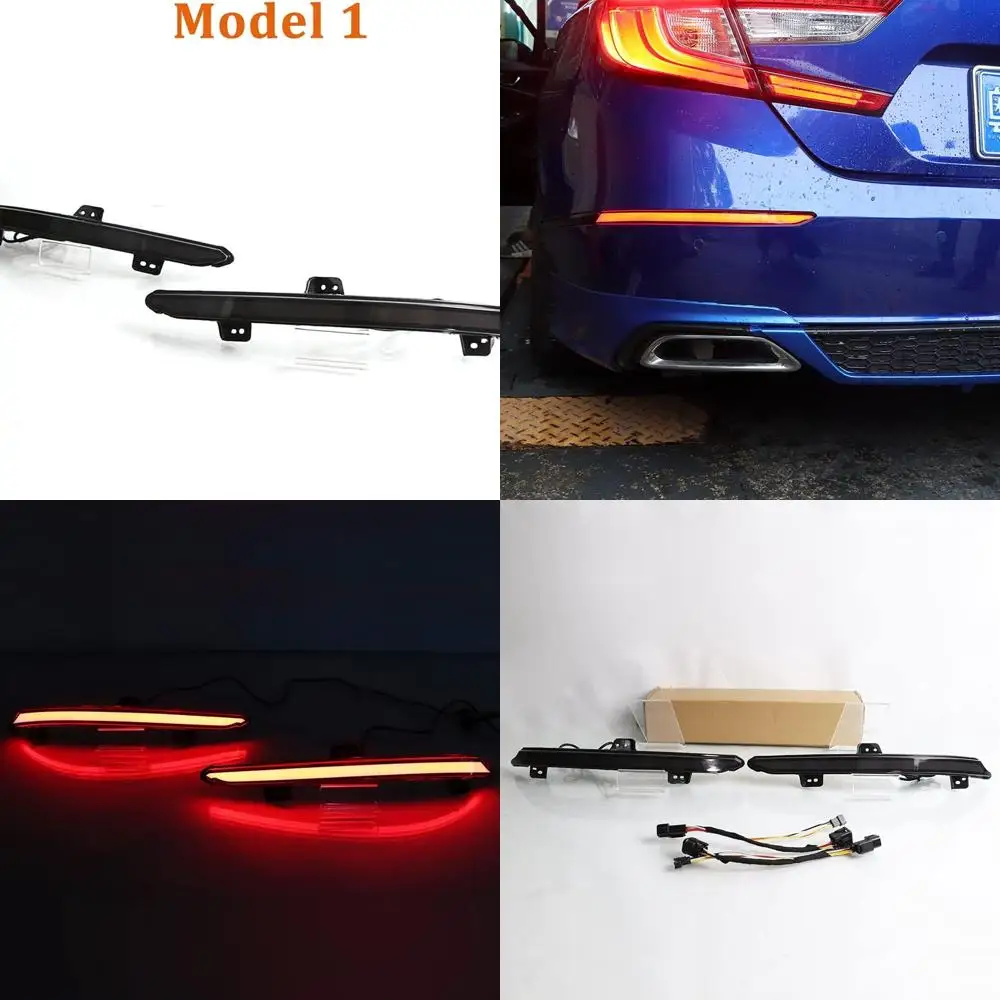 أضواء خلفية LED متتابعة مع عاكس المصد الخلفي، إشارة الانعطاف، الفرامل، القيادة، مصابيح الضباب لـ 2018-2022 Honda Accord 10th Ge