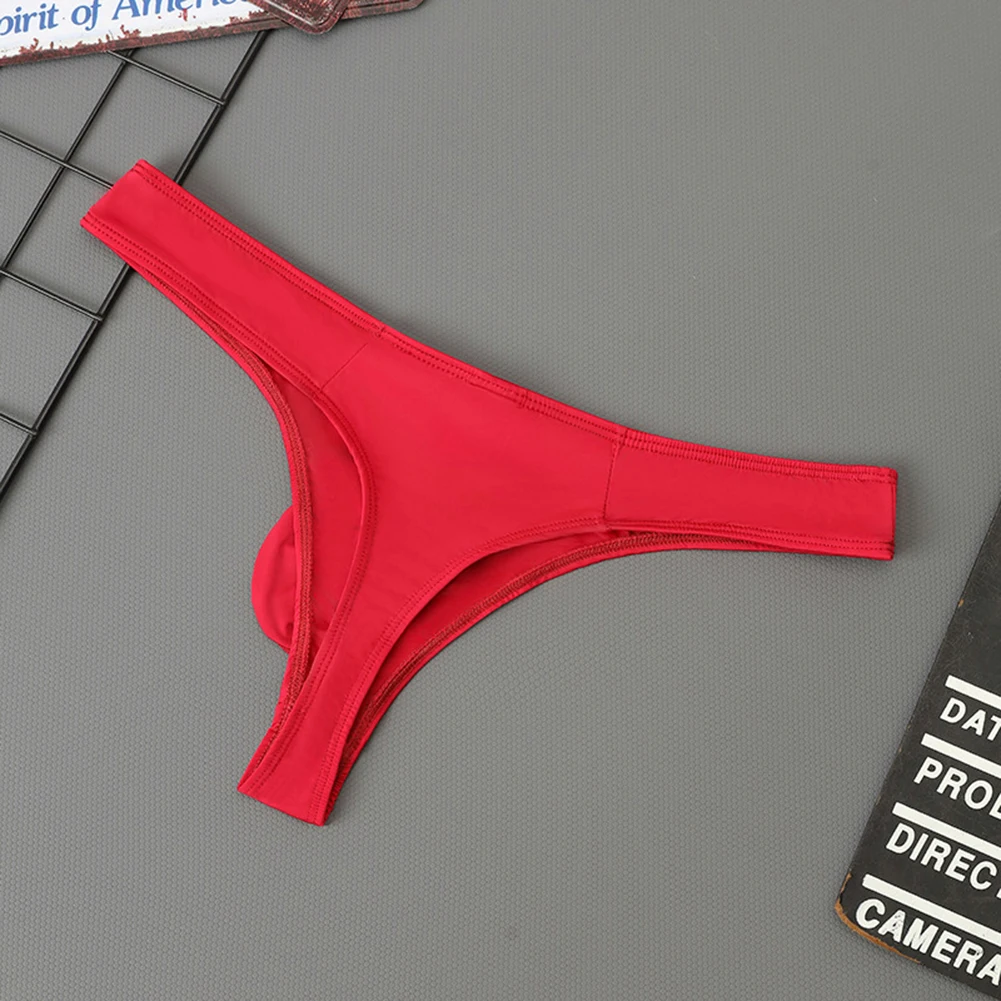 1pc Men Sexy Bulge Pouch G-string Mini Brief Underwear Exposed Buttock Nightclub Sexy Thongs Gay Sissy Pantie For Lingerie