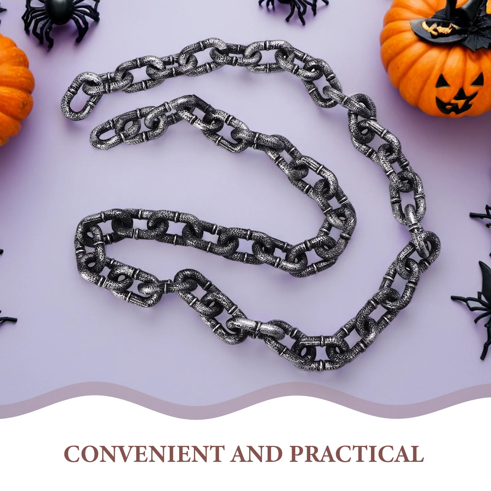 سلسلة بلاستيكية ربط ديكور 1/2 متر سلسلة حاجز سلسلة وهمية للهالوين لدعائم الحفلات #4