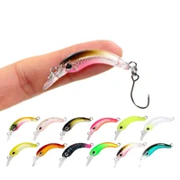 Señuelo de pesca flotante herido, 40mm, 1,2g, Micro señuelos, cebo Artificial para pececillo, wobblers para trucha, lubina, perca