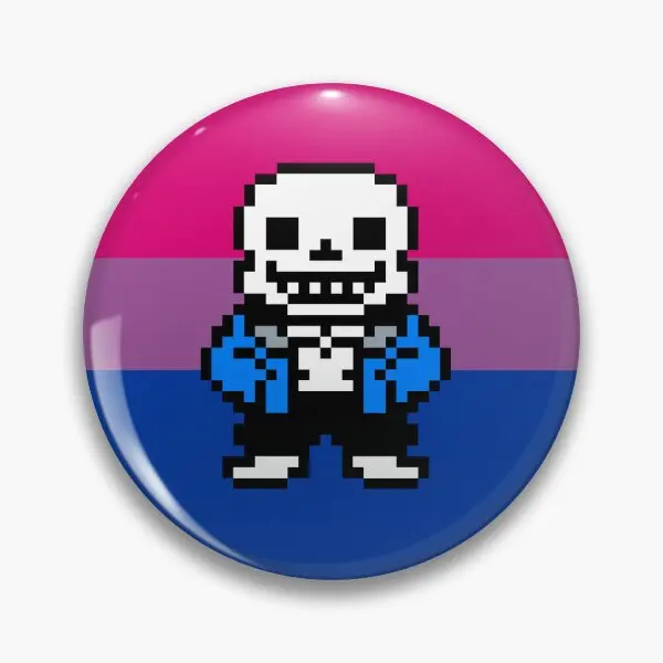 Sans Undertale Bisexual  Soft Button Pin Gift Lapel Pin Metal Badge Decor Creative Collar Cartoon Cute Fashion Hat Jewelry