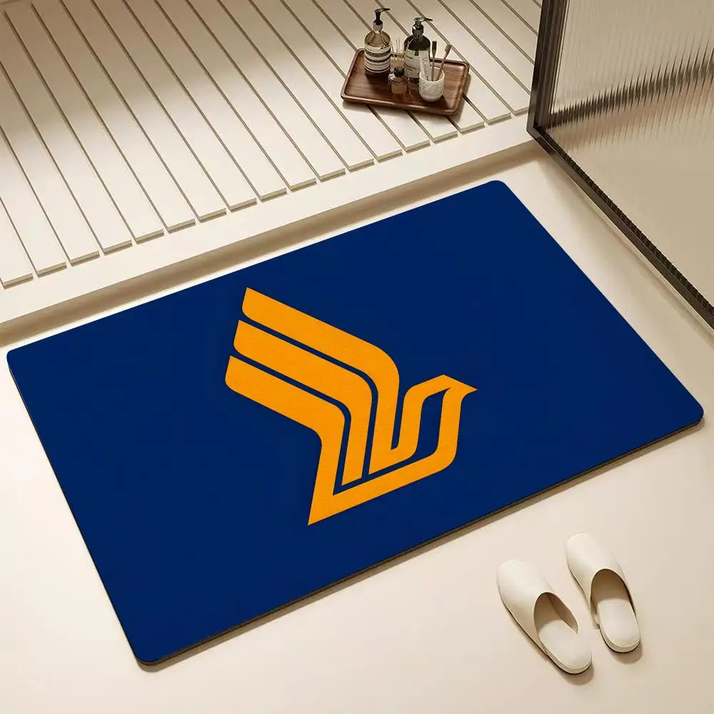 S-singapore Airlines Floor Mat Diatomite Bath Mat – Highly Absorbent, Non-Slip, Quick-Drying Bathroom Rug