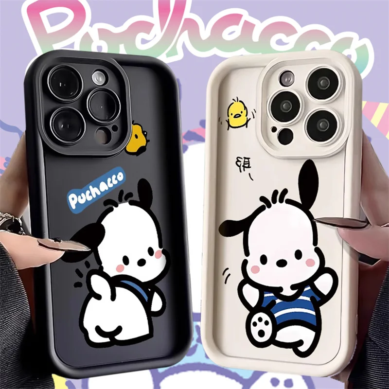 Sanrio Pochacco Phone Case for Samsung Galaxy S24 S23 Ultra S22 S21 Plus S20 FE A12 A32 A52 A52S A23 A33 A53 A14 A34 A54 Cover