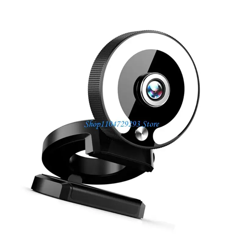 Y2GD Rotating Computer Camera con Mics Rumore Mics 4K Risoluzione Light Regolable Light USB