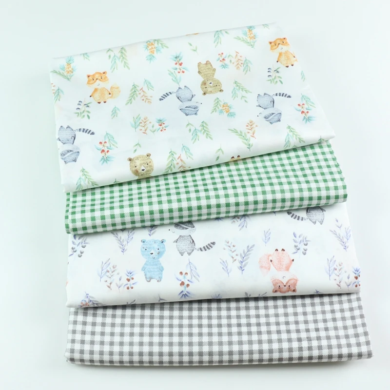 DIY sewing bedding apparel dress patchwork fabric Animal Cute Bear 100% twill cotton fabric kids handwork cloth tecidos tilda