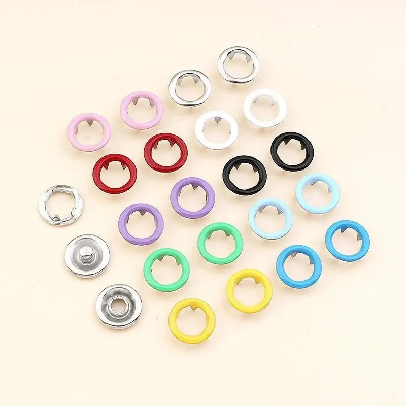Snap Button Pliers 50 Sets Automatic Grommet Eyelet Fastener Tool Five-Claw for DIY Clothing Leather Craft Sewing Projects