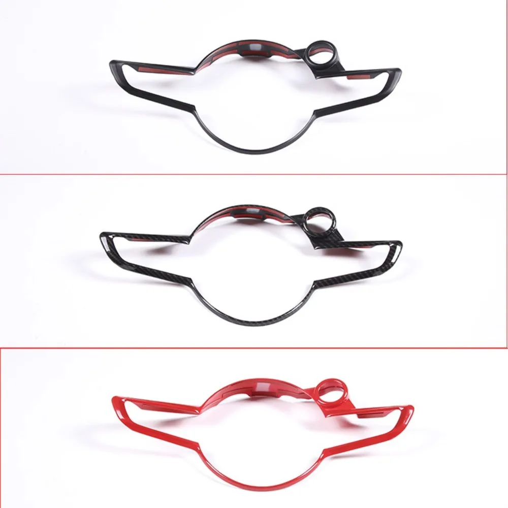 

Car Steering Wheel Decorative Frame Cover For Alfa Romeo Giulia Stelvio Tonale 2020 Carbon Fiber Sticker Car Accessories