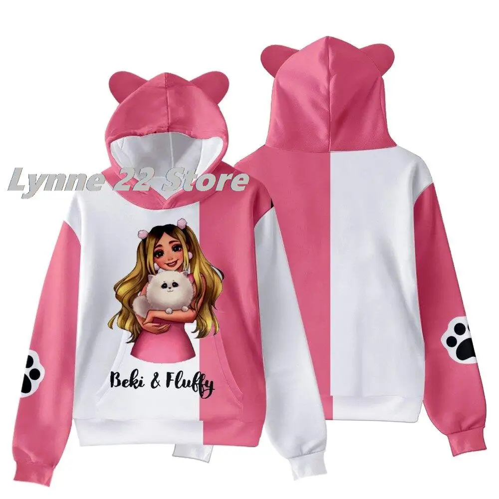 2022 New Arrivals Rebekah Wing Merch Beki  Fluffy 3D Women Men\'s cat ears Hoodies Harajuku Streetwear Kids Kawaii Clothes