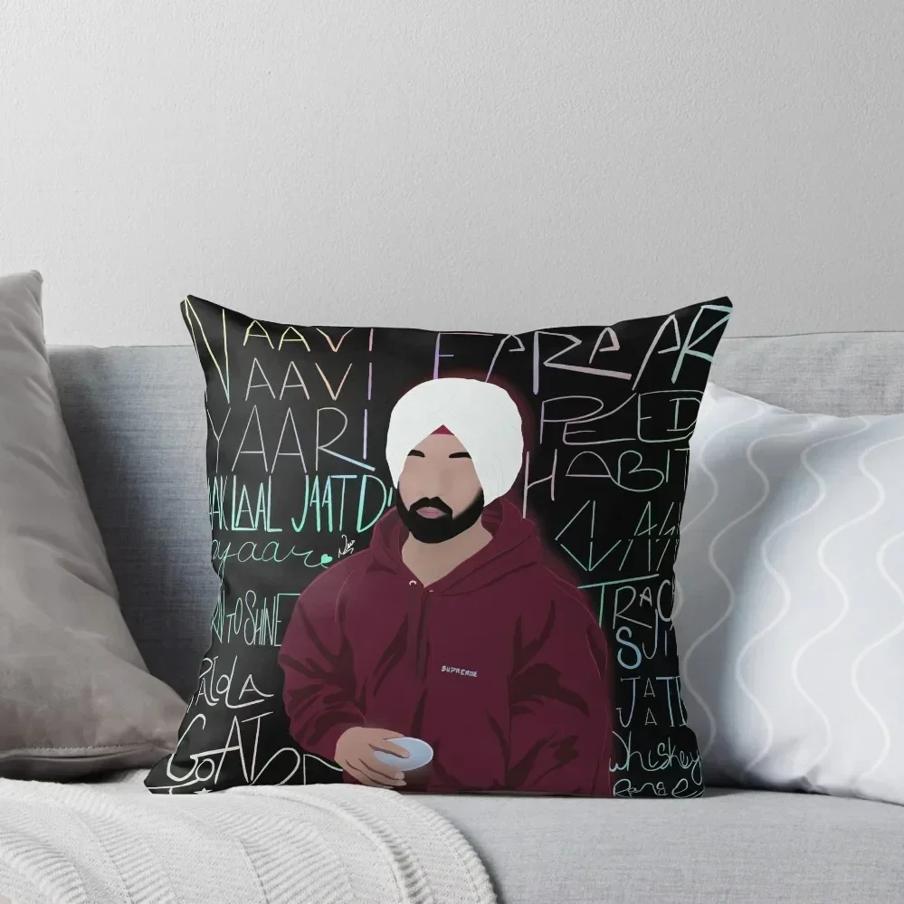 Diljit Dosanjh- GOAT Throw Pillow Decorative pillow case bed pillows Cushion Covers For Living Room Pillowcase pillow