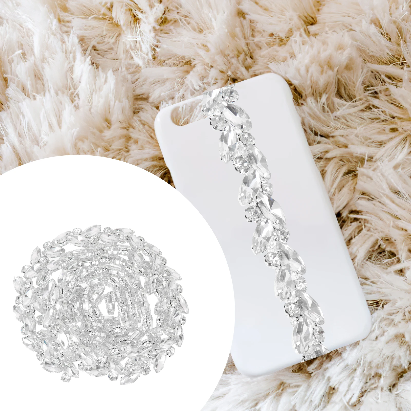 

Glitter Trim Crystal Close Decorative Clothing Embellishment Sewing Craft Diy Accessories Rhinestone Fringe Trim Alloy