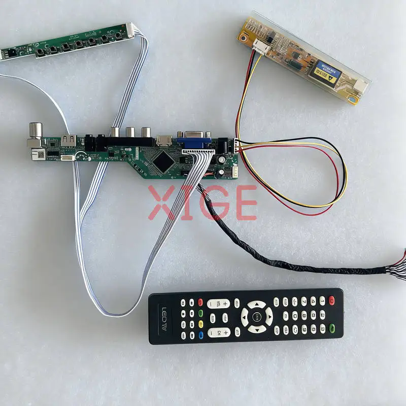 

Плата привода матричного контроллера подходит для B154EW08 B154EW04 B154EW02 B154EW01 HDMI + VGA + AV + USB 1CCFL 1280x800 LVDS-30Pin 1280*800 DIY Kit
