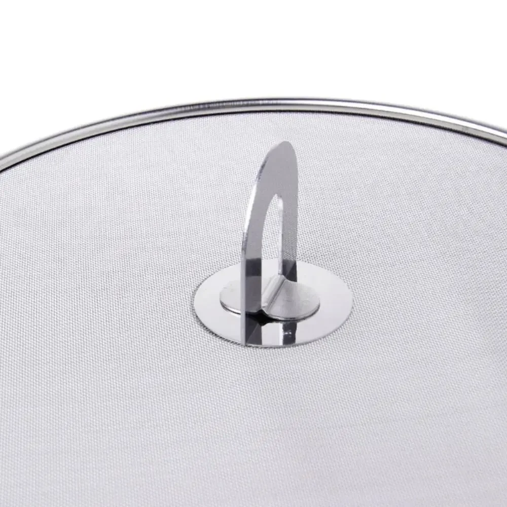 Splatter Screen Kitchen Oil Proof Lid Stainless Steel Oil Spill Proof Frying Pan Cover Lid Drain Cover Strainer