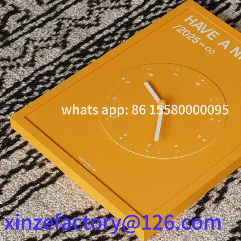 Personalizável novo 30x40cm simples relógio de parede moderno sala de estar decoração mudo led luxo silencioso