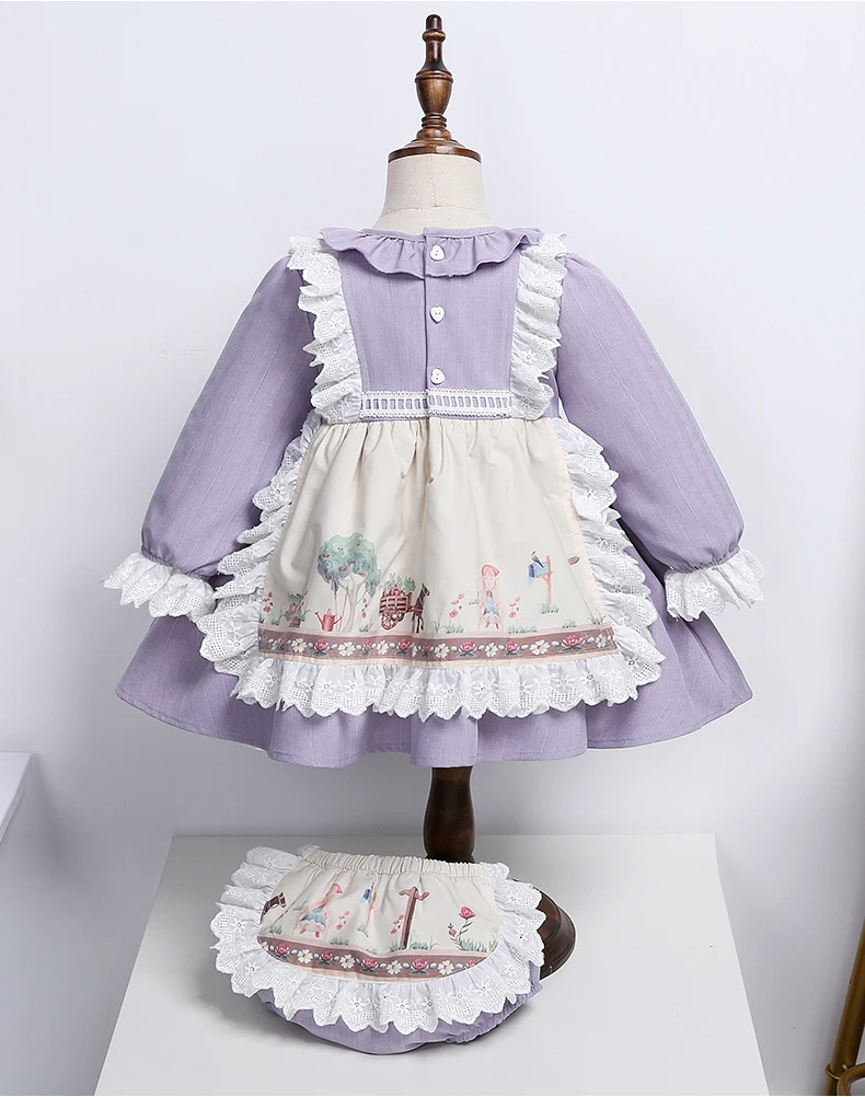 Spring Spanish Princess Dress Suit Girl Dress Court Children Lolita Dress Kids Dresses for Girls Eid Dress Toddler Girl Dresses