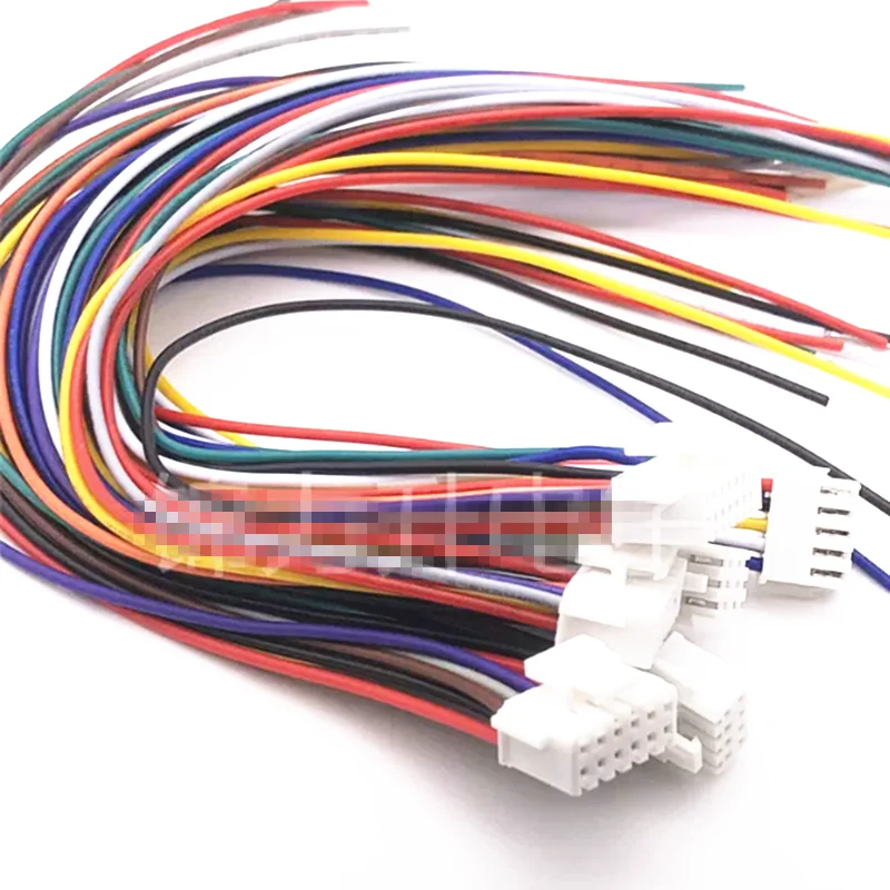 10pcs/lot PHB2.0mm pitch double row terminal wire connecting wire single head double head electronic wire buckle 2*2 3 4 5 6 7P